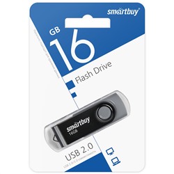 USB карта памяти 16ГБ Smart Buy Twist (черный)