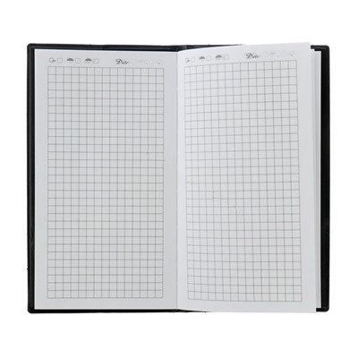 Записная книжка "Перо" А6+, 70 листов в клетку, обложка ПВХ, чёрная