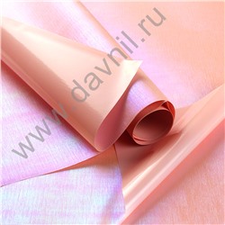 Плёнка для цветов мерцающая хамелеон 58*58 см 20 шт. розовая