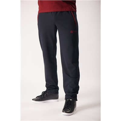 Спортивные брюки М-1222: Тёмно-синий / Бордо