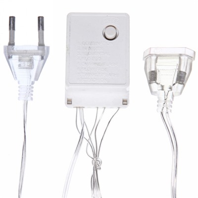 Гирлянда для дома БАХРОМА ш3м* в30/50см 120 ламп LED, прозрачн. провод, 8 реж, IP-20, Мультицвет (возможность соединения)