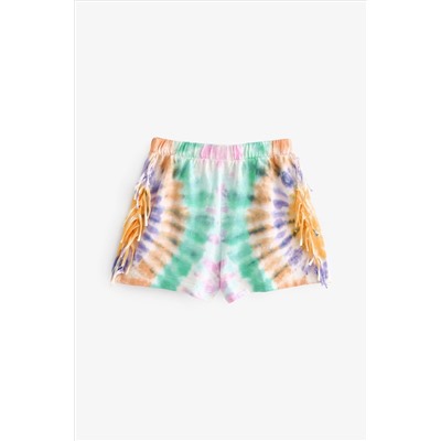 Multi Tie Dye Tassle Shorts (3-16yrs)