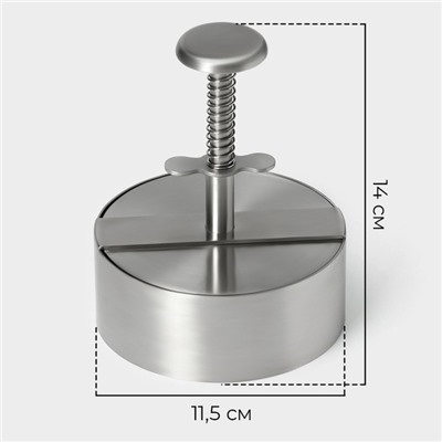 Пресс для бургеров Magistro Steel, 14×11,5 см, 304 сталь, цвет серебристый