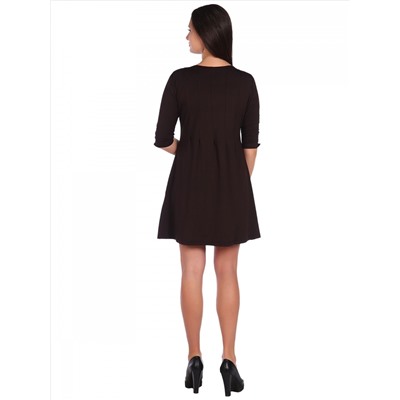М0222 Платье женское масло с начесом коричневый (А)