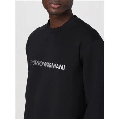 Свитшот Emporio Armani в двух вариациях: с вышивкой и со шнурком по низу  Материал: с вышивкой - 70% Лиоцелл, 30% хлопок; со шнурком -  77% хлопок, 19% полиэстер, 4% спандекс.