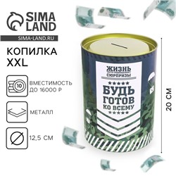 Копилка XXL «НЗ», 20 х 12,5 см