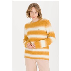 Женский шафрановый свитер с круглым вырезом Неожиданная скидка в корзине