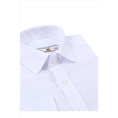 Классическая белая рубашка с прямым воротником для мальчика G-3999