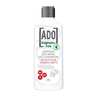 ADO Шампунь для волос без сульфатов увлажнение защита цвета 250г