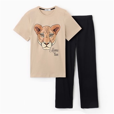Пижама женская (футболка и брюки) KAFTAN "Lion" размер 40-42