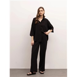 Брюки прямого кроя  цвет: Черный D302/clera | купить в интернет-магазине женской одежды EMKA