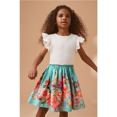 Blue Floral Skirt Dress (3-12yrs)