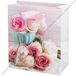 Пакет бумажный (h14х12, дно 6см) "Букет цветов/Роз