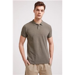 Мужская футболка с воротником-поло Miless цвета хаки 202 LCM 242052