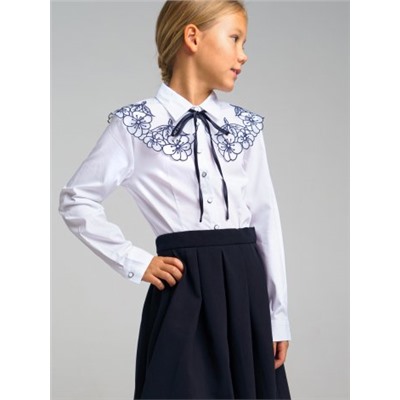 Белый комплект: блузка, воротник для девочки PlayToday Tween 22227175