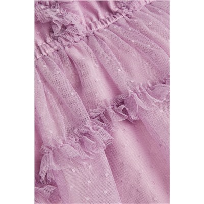 Monsoon Purple Veronica Ruffle Tulle Dress