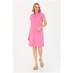 Женское розовое трикотажное платье Неожиданная скидка в корзине