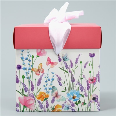Коробка складная «Подарок для тебя», 15 × 15 × 15 см
