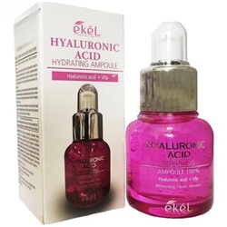 EKEL Ampoule 100% Hyaluronic Acid Hydrating Увлажняющая ампульная сыворотка для лица с гиалуроновой кислотой 30мл
