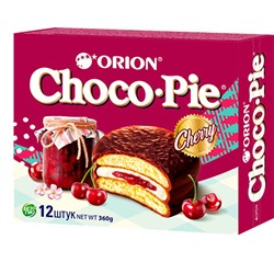 Пирожное Choco Pie cherry (Чоко Пай вишня №12 ), Орион, 360 г.