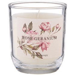 СВЕЧА АРОМАТИЗИРОВАННАЯ В СТАКАНЕ "ROSE GERANIUM" 7,5*8,5 СМ