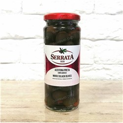 Оливки черные с косточкой Serrata 340 гр (Португалия)