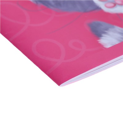 Альбом для рисования А4, 12 листов на скрепке "Котёнок", обложка мелованная бумага 120 г/м², внутренний блок офсет 100 г/м²