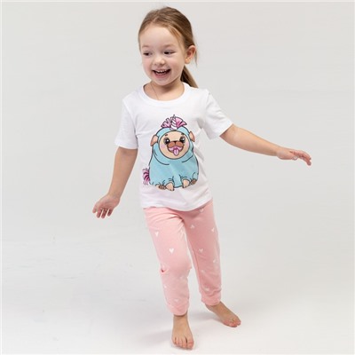 Пижама детская для девочки KAFTAN "Мопс" рост 110-116 (32)