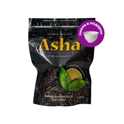 Asha чёрн Индия лист.ZIP-пакет/с пиалой с цедрой лимона 200 гр 1/32