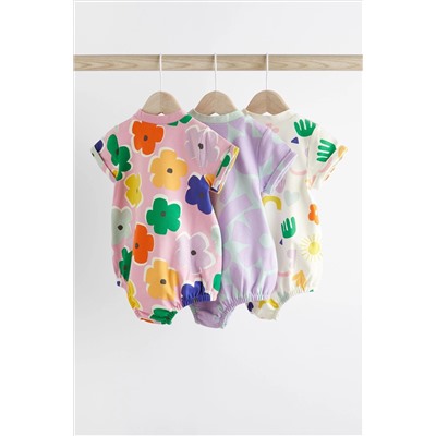 Baby T-Shirt Rompers 3 Pack