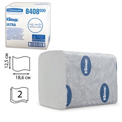 Бумага туалетная KIMBERLY-CLARK Kleenex, комплект 36 шт., Ultra, листовая, 200 л., 18,6х12,5 см, 2-слойная, диспенсер 601545, 8408