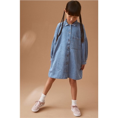 Blue Denim Shirt Dress (3-16yrs)