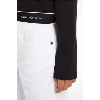 Calvin Klein Logo Tape Zip Black Jacket