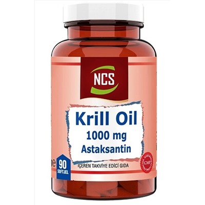 Ncs Krill Oil 1000 mg Astaksantin 2 Mg 90 Softgel ncskrill90