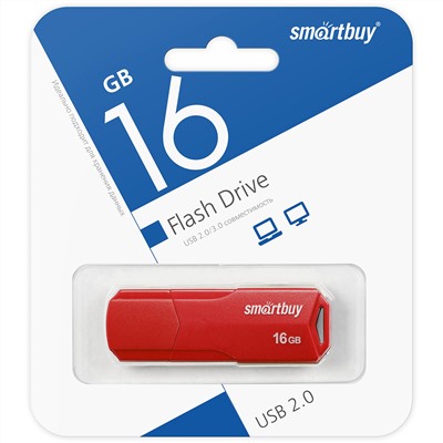 USB карта памяти 16ГБ Smart Buy Clue (красный)