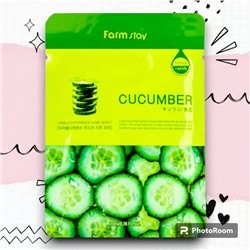 FarmStay Маска-салфетка ОГУРЕЦ, Visible Difference Mask Sheet Cucumber,  23мл