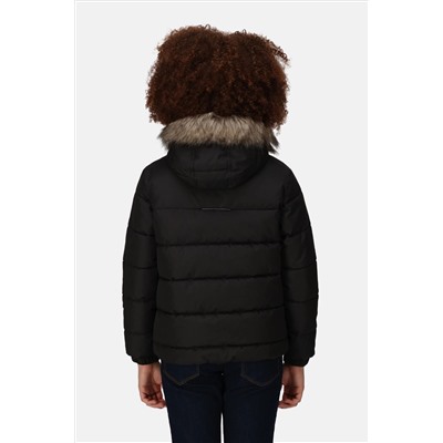 Regatta Parkes Faux Fur Lined Hood Black Jacket