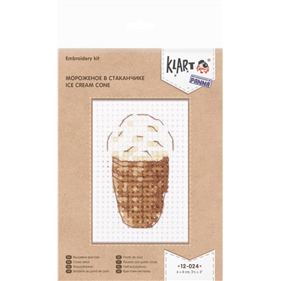 "Klart" набор для вышивания 12-024 "Мороженое в стаканчике" 6 х 8 см