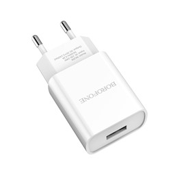 Сетевой адаптер Borofone BA20A Sharp single port charger (EU) - Белый