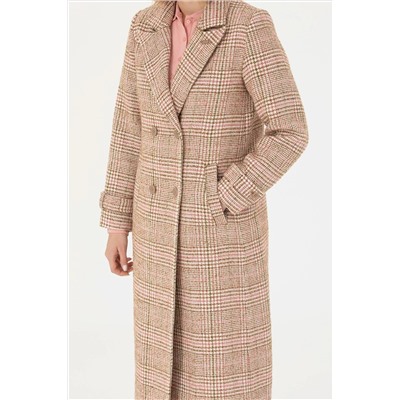Женское коричневое пальто с вышивкой Неожиданная скидка в корзине