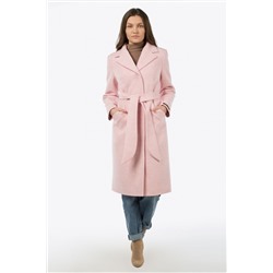 02-3100 Пальто женское утепленное (пояс) валяная шерсть розовый