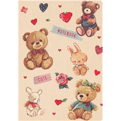 Cute Bear Notebook (А6, 32 л., дизайнерская бумага)