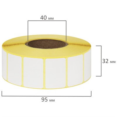 Этикетка ТермоТоп (30х20 мм), 2000 этикеток в ролике, светостойкость до 12 месяцев