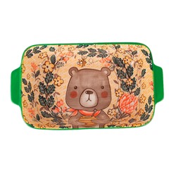 Блюдо для запекания "Kawaii Forest.Bear" 22*12,5*5см. v=600мл. (фарфор) (min9) (транспортная упаковк