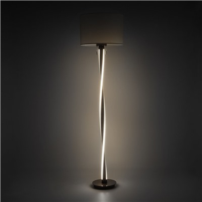 Напольный светодиодный светильник с тканевым абажуром
                     Bogate's  990 белый / коричневый