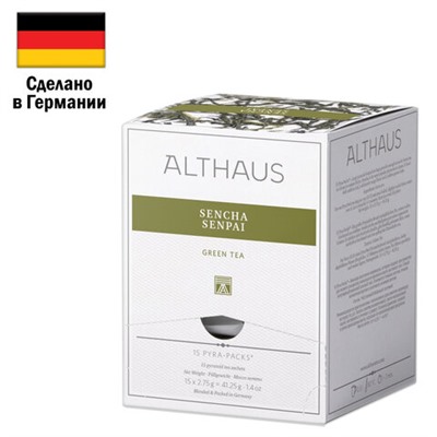 Чай ALTHAUS "Sencha Senpai" зеленый, 15 пирамидок по 2,75 г, ГЕРМАНИЯ, TALTHL-P00005