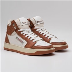 Sneakers altas - cuero - marrón