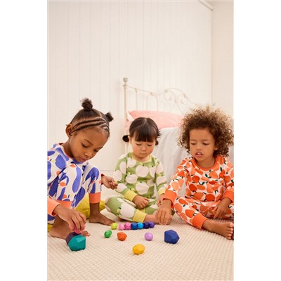 Multi Fruit Long Pyjamas 3 Pack (9mths-10yrs)