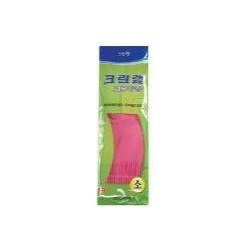 Clean wrap Перчатки из натурального латекса c внутренним покрытием (полноразмерные, с двойной резинкой) розовые, размер S / 100