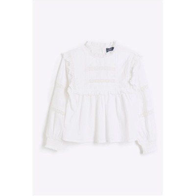 River Island Girls Broderie Blouse